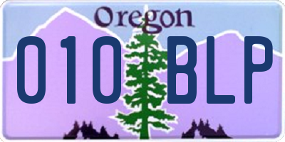 OR license plate 010BLP