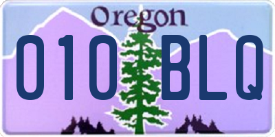 OR license plate 010BLQ