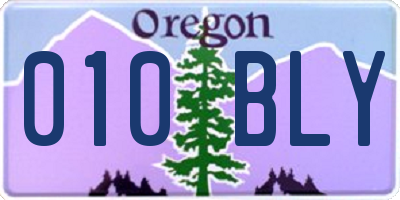 OR license plate 010BLY