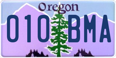 OR license plate 010BMA
