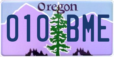 OR license plate 010BME