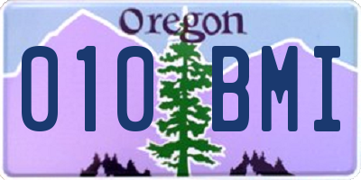 OR license plate 010BMI