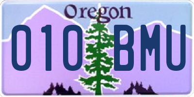 OR license plate 010BMU