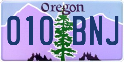 OR license plate 010BNJ