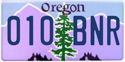 OR license plate 010BNR