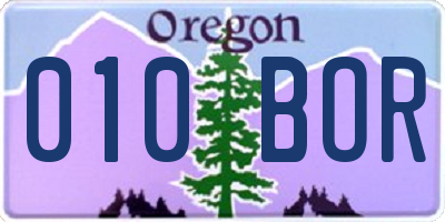 OR license plate 010BOR