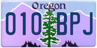 OR license plate 010BPJ