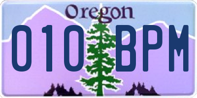 OR license plate 010BPM