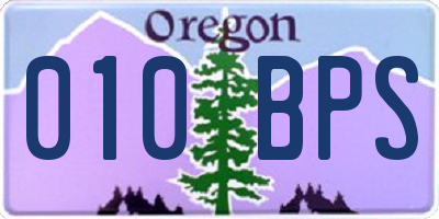 OR license plate 010BPS