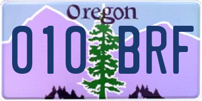 OR license plate 010BRF
