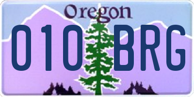 OR license plate 010BRG