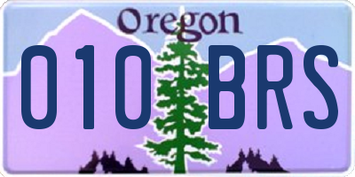 OR license plate 010BRS