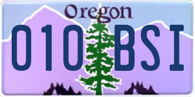 OR license plate 010BSI
