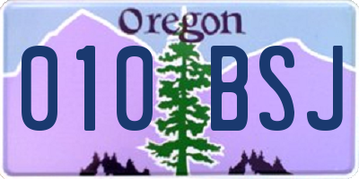 OR license plate 010BSJ