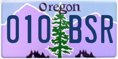 OR license plate 010BSR