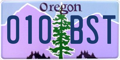 OR license plate 010BST