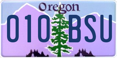 OR license plate 010BSU
