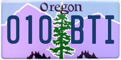 OR license plate 010BTI