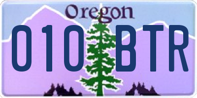 OR license plate 010BTR