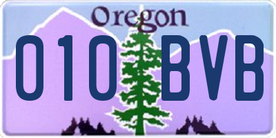 OR license plate 010BVB