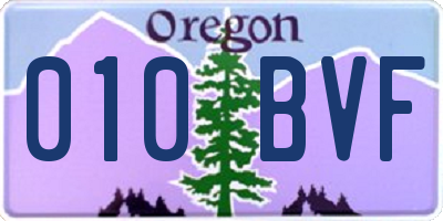 OR license plate 010BVF