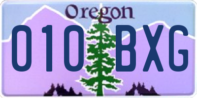 OR license plate 010BXG