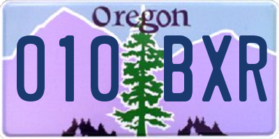 OR license plate 010BXR