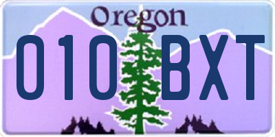 OR license plate 010BXT