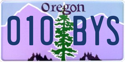 OR license plate 010BYS