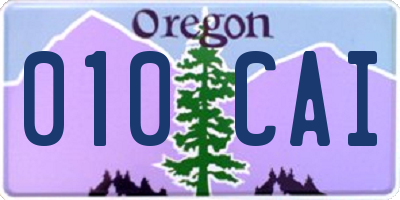 OR license plate 010CAI