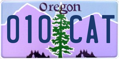 OR license plate 010CAT