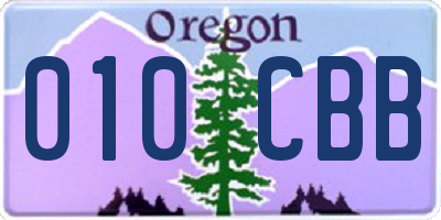 OR license plate 010CBB