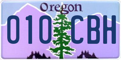OR license plate 010CBH