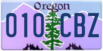 OR license plate 010CBZ