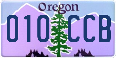 OR license plate 010CCB