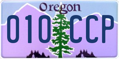 OR license plate 010CCP