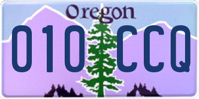 OR license plate 010CCQ