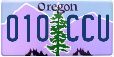 OR license plate 010CCU