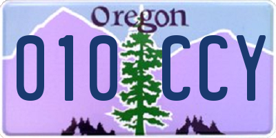 OR license plate 010CCY