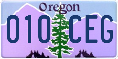 OR license plate 010CEG