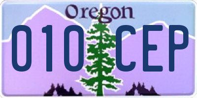 OR license plate 010CEP