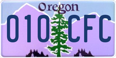OR license plate 010CFC