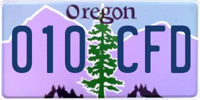 OR license plate 010CFD