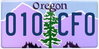 OR license plate 010CFO