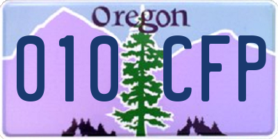 OR license plate 010CFP