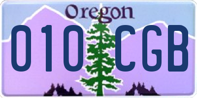 OR license plate 010CGB