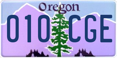 OR license plate 010CGE
