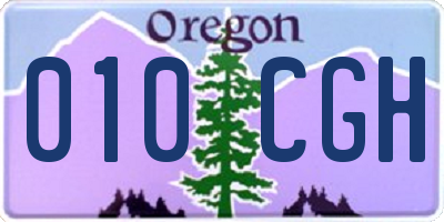 OR license plate 010CGH
