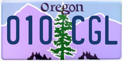 OR license plate 010CGL