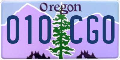OR license plate 010CGO